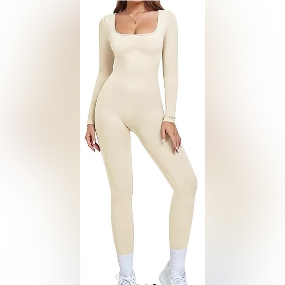 Ribbed Square Neck Jumpsuit